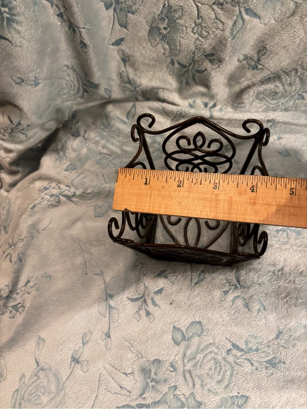 Decorative Scrollwork Metal Candle/ Plant Holder - Bronze Finish